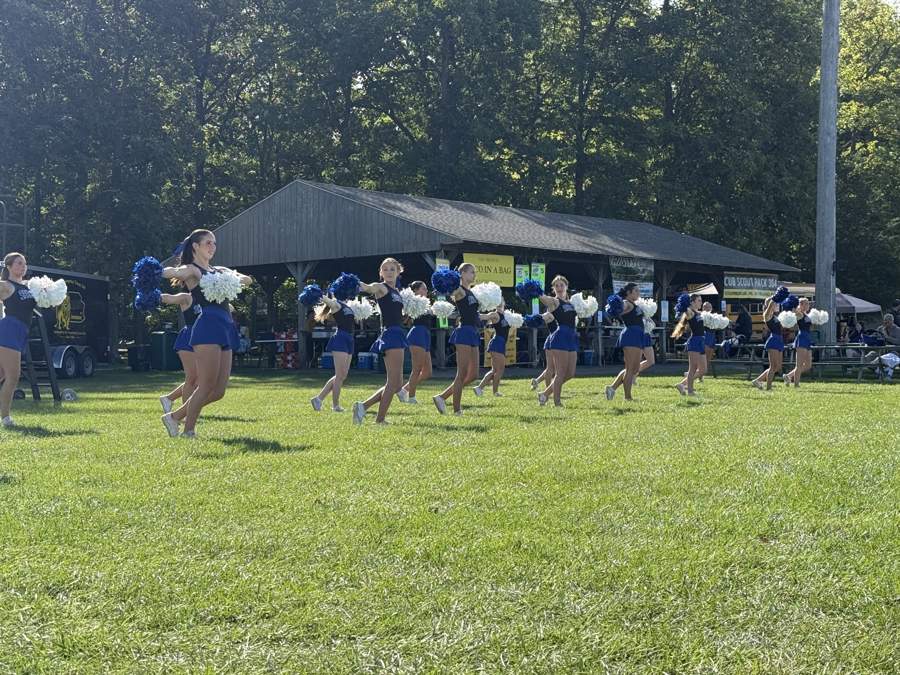 Southern Lehigh High School Marching Band performing at the Community Day 2026 opening