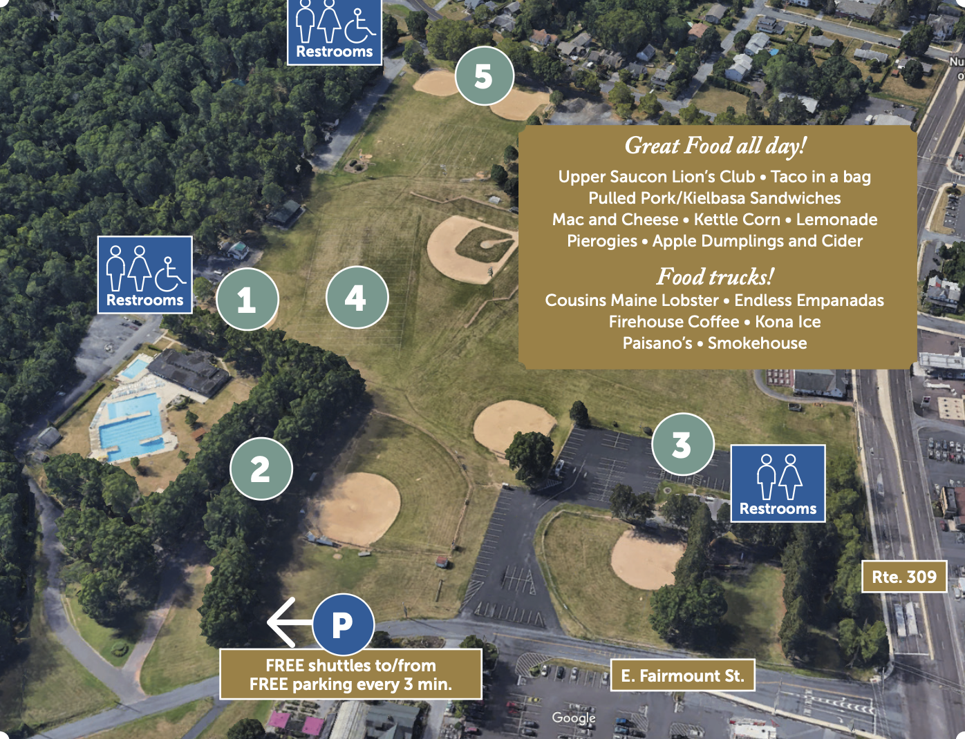 Coopersburg Community Day park map