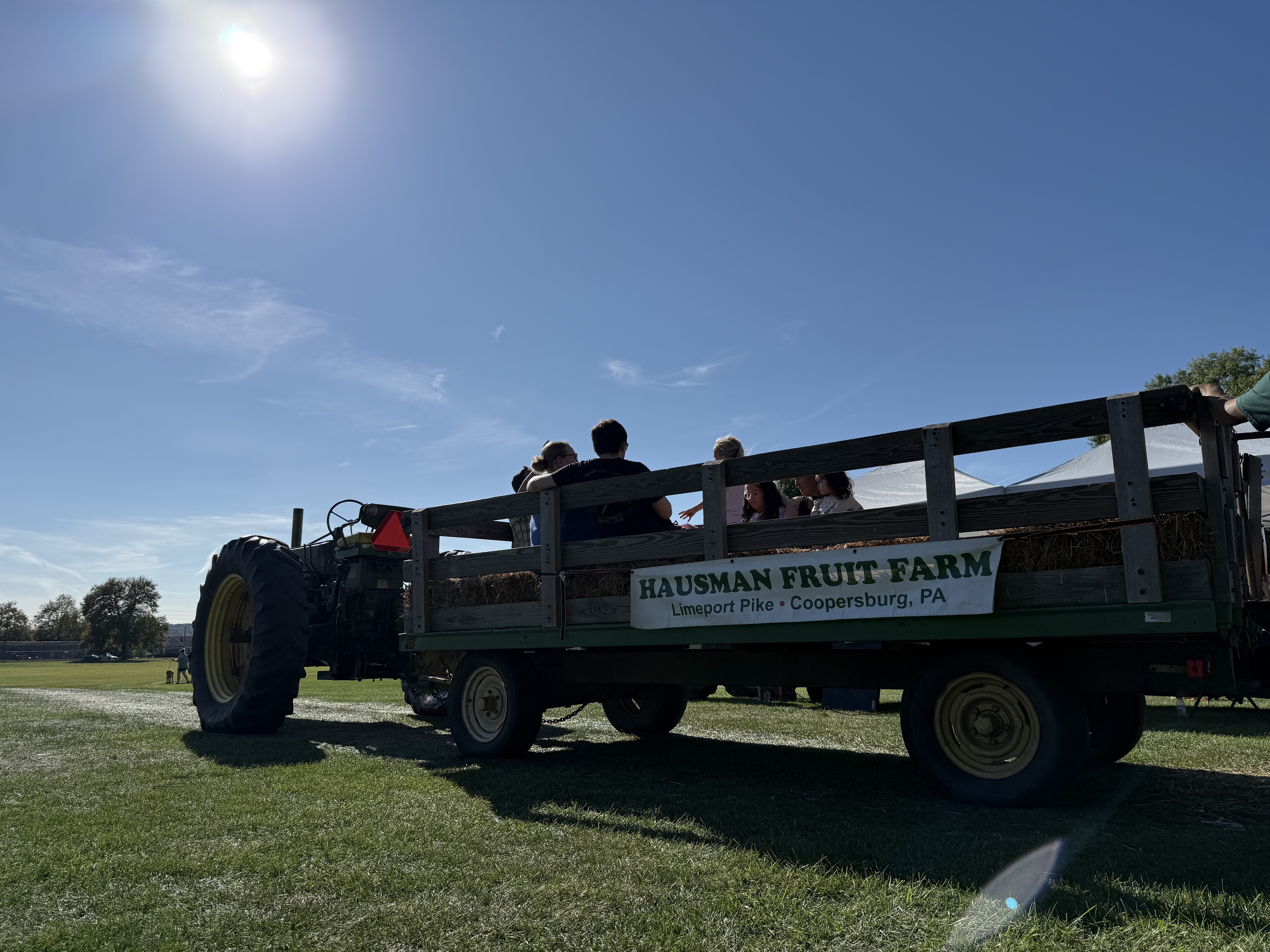 Hausman Fruit Farm hay wagon ride at Coopersburg Community Day